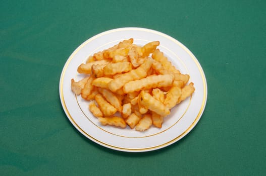 Delicious french fried potatoes ready to be eaten