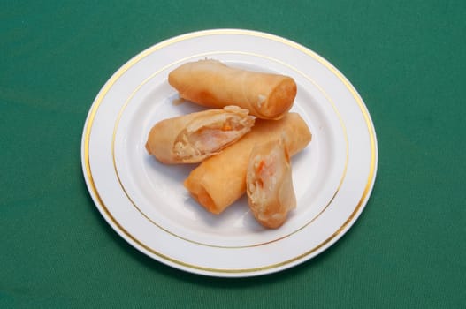 Delicious Chinese dish known as egg rolls