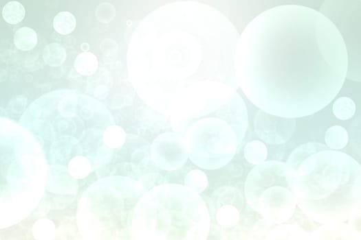 Abstract blurred fresh vivid spring summer light delicate pastel turquoise green bokeh background texture with bright circular soft color lights. Beautiful backdrop illustration.