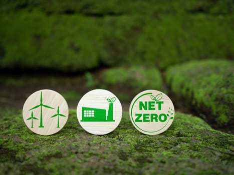 CO2 emission reduction concept, clean and friendly environment without carbon dioxide emissions. Planting trees to reduce CO2 emissions, environmental protection concept.