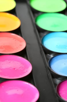 paint colors pallete macro close up