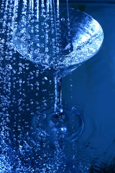 water drops in motion macro close up