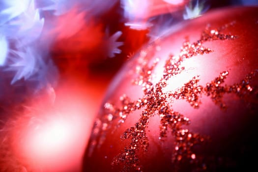 red holiday blurred background macro close up