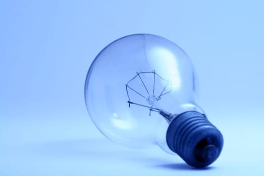 blue toning bulb alone macro close up