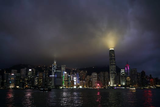 Hong Kong Night Victoria harbour