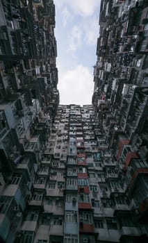Yick Fat Building, Quarry Bay, Hong Kong. Residential area in old apartment