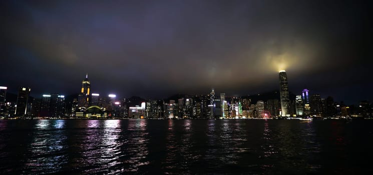 Hong Kong Night Victoria harbour