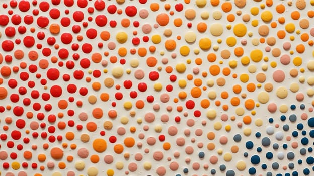 A close up of a wall with dots on it