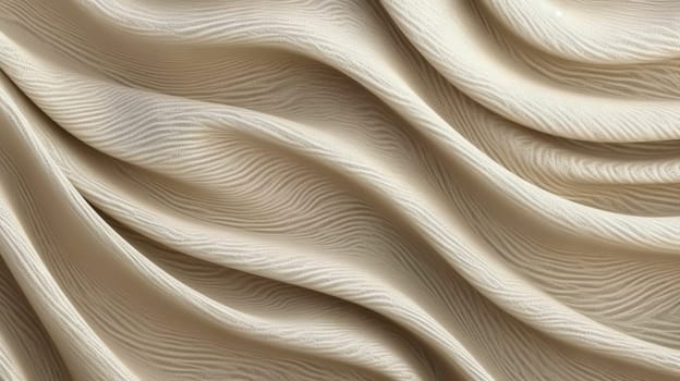 A white fabric with wavy lines on it