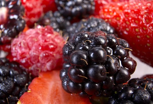 Closeup of fresh berries