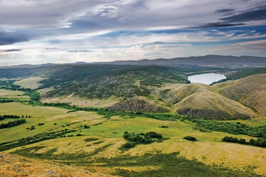 view on the valley from the mountain