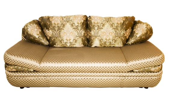 A sofa isolated on a white background