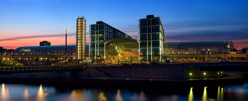 Panorama of Berlin Hauptbahnhof, main railway station