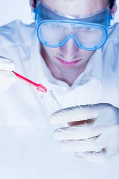 Man working in the chemistry laboratory