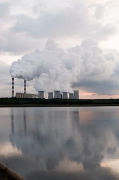 power station in Belchatow Poland - evening