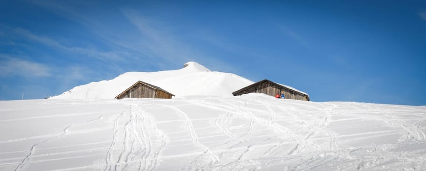 Mountain in French Alps with snow : near hauteluce and Contamines Montjoie