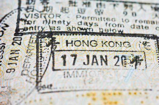 passport stamps from hong kong without any year