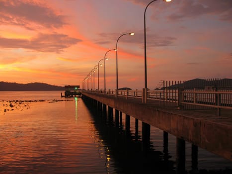 Sunset at Pulau Sepanggar