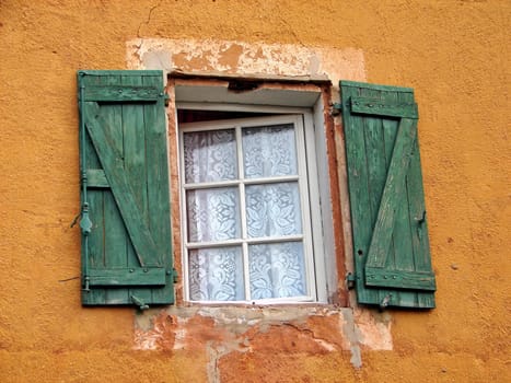 Incredible charming ocher-colored village in Provence