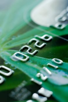 Credit card close-up, shallow DOF