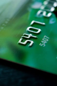 Credit card close-up, shallow DOF