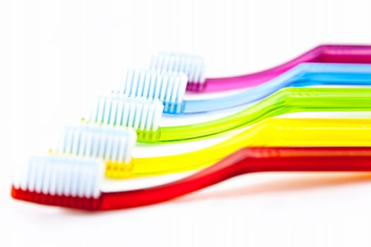 rainbow tooth brushes