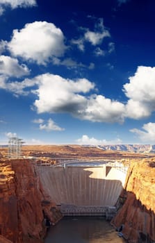 The glen canyon dam in Page Arizona