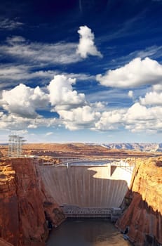 The glen canyon dam in Page Arizona