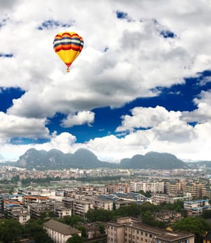 The scenery of Guilin City in southern China