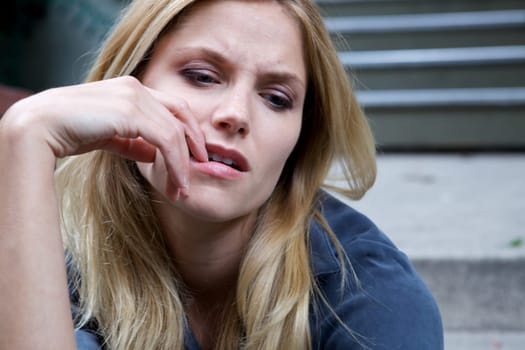 Unhappy Depressed Woman