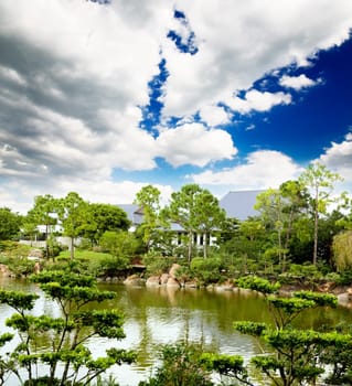a traditional Japanese garden in Southern Florida