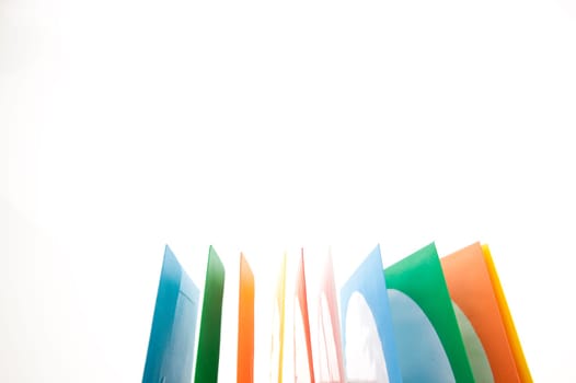 Multiple disc sleeves, standing on a clean background with a disc showing in the first window.