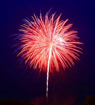 The July 4th fireworks in New Jersey