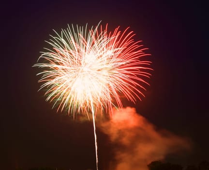 The July 4th fireworks in New Jersey