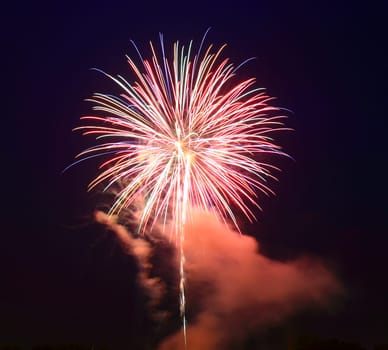 The July 4th fireworks in New Jersey