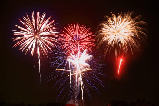 The July 4th fireworks in New Jersey