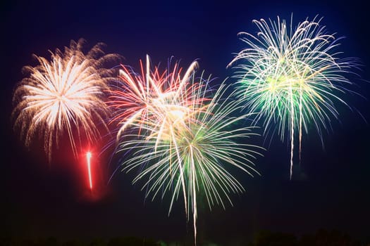 The July 4th fireworks in New Jersey