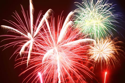 The July 4th fireworks in New Jersey