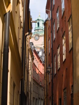 An alley in Gamla Stan, Stockholm Sweden