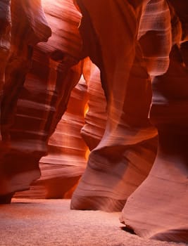 The upper Antelope Slot Canyon near Page  in  Arizona USA