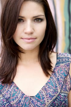 Beautiful Brunette with an edge and darker eye makeup