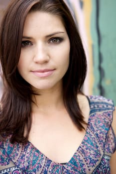 Beautiful Brunette with an edge and darker eye makeup