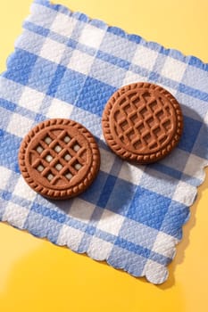 food series: chocolate pastry on the napkin