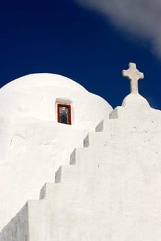 Greece, Mykonos, Panagia Paraportiani church, close-up