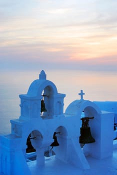 Churchbells in the sunset.