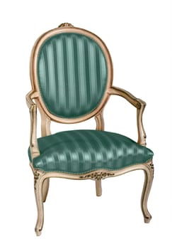 Blue armchair in retro style