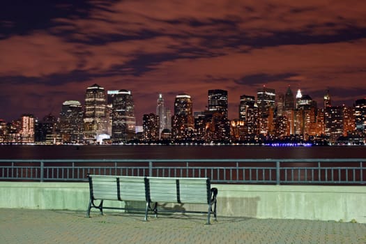 The New York City skyline from the Liberty State Park