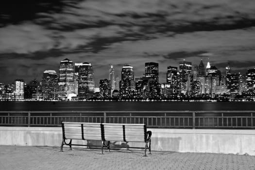 The New York City skyline from the Liberty State Park