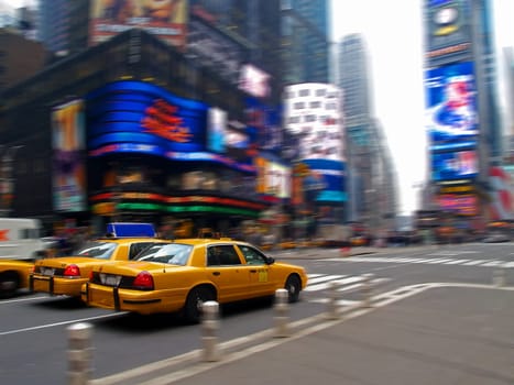 The times square in New York City