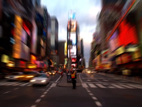 The times square in New York City
